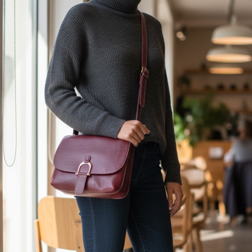 Sam Edelman Burgundy Crossbody Bag
